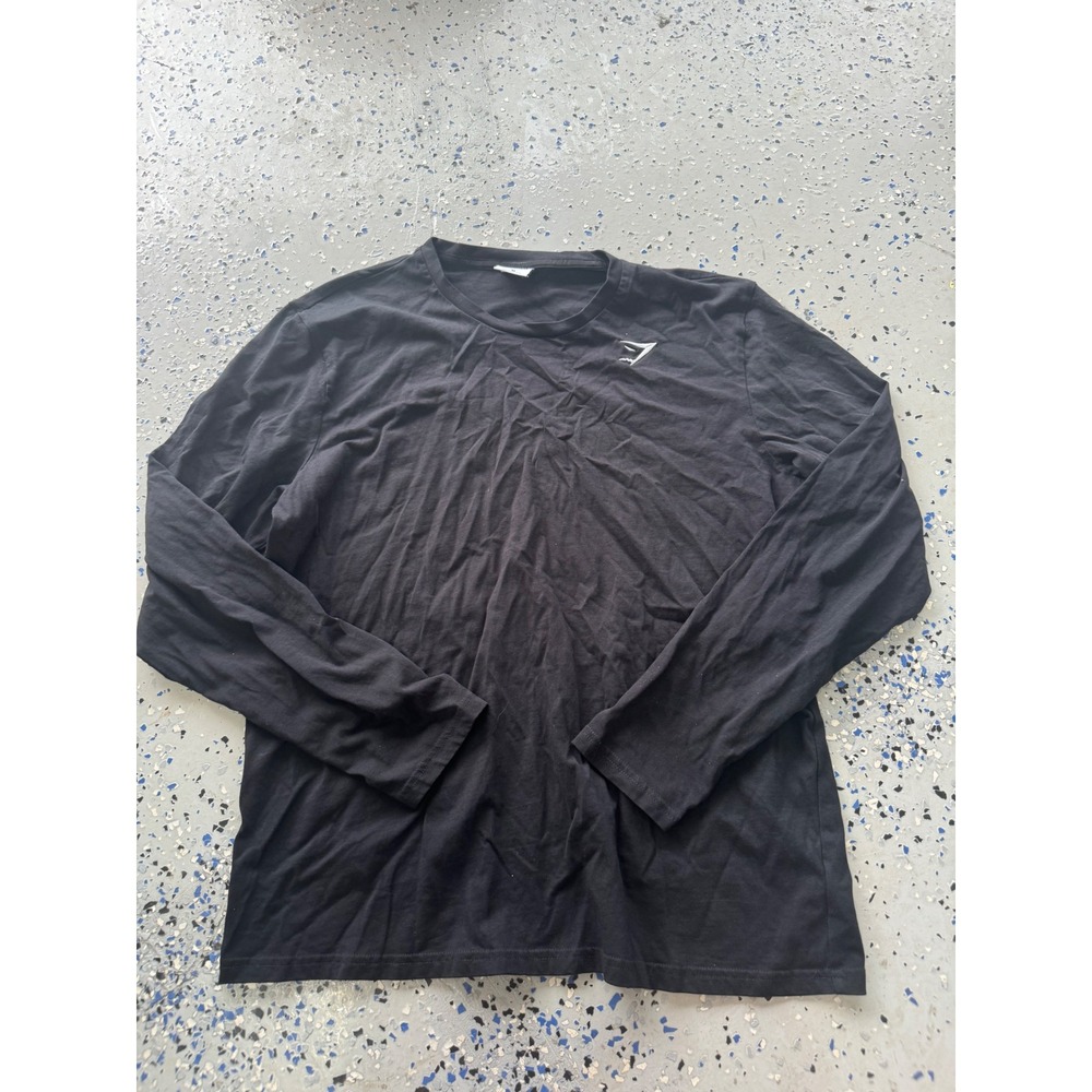Gymshark Long Sleeve Training Shirt Athletic Top‎ Activewear Black XL